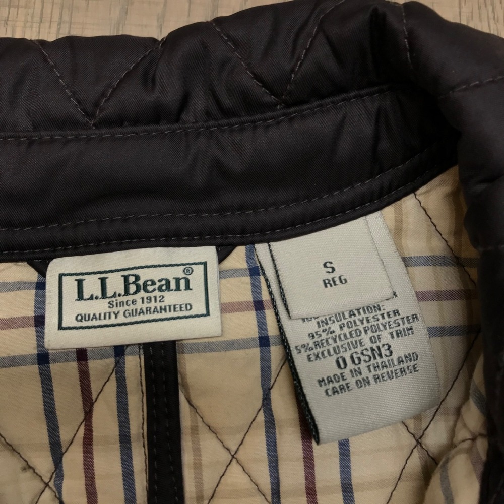 L.L. Bean Jacket Womens Size S Brown‎ Quilted Plaid Lined Snap Riding Barn Chore - Picture 5 of 12